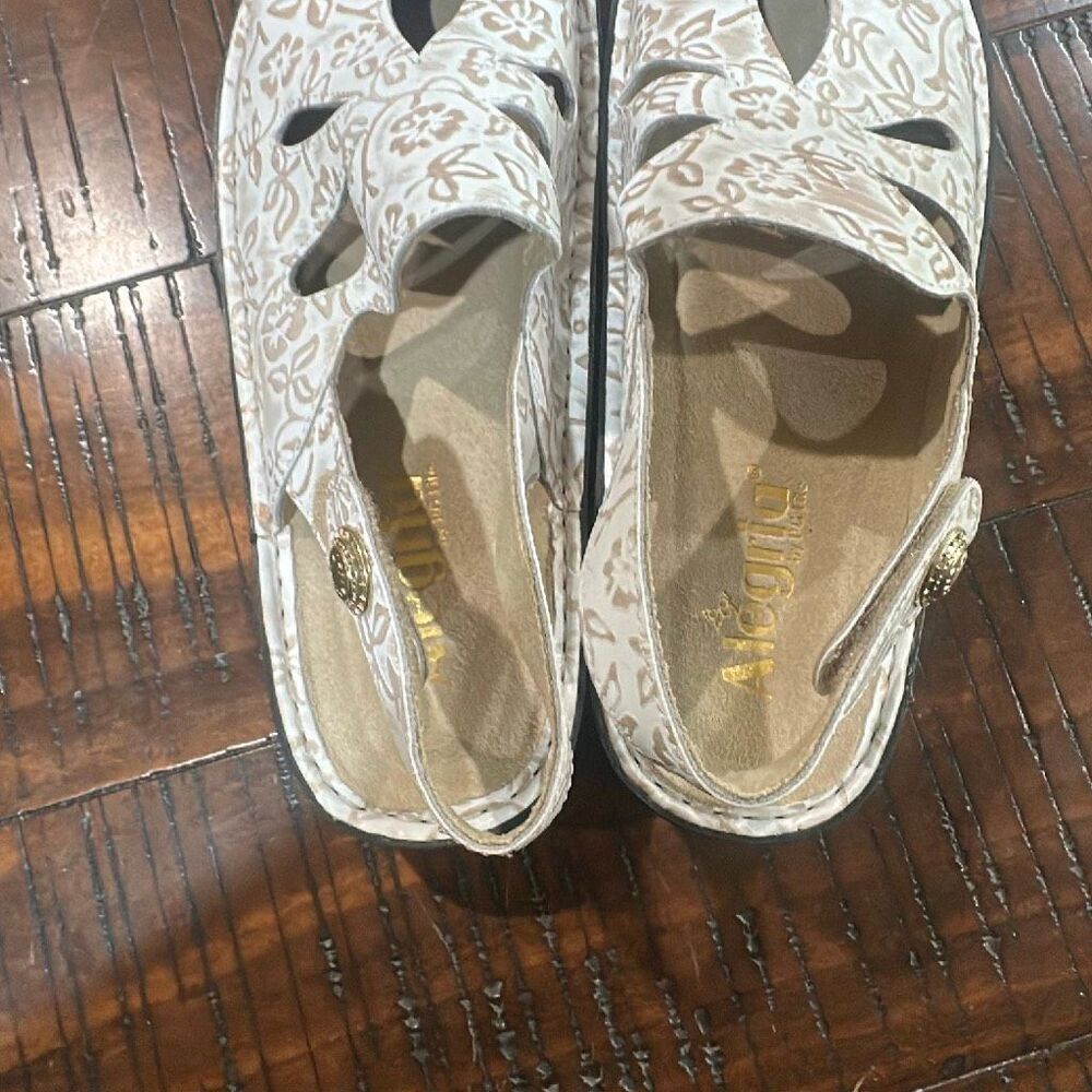 Alegria Linda clogs 37 7 white gold floral - Picture 5 of 9